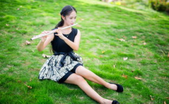 长笛写真户外,户外写真中的音乐与自然交融
